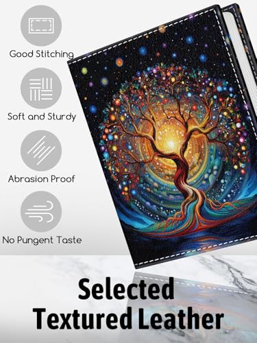 Photo Album 4x6, 56 Pockets Small Picture Book Art Tree of Life | Mini Cute, Postcard Vacation Travel Wedding Graduation, PU Leather Family Grandma Child Mom Gift, Personalized Large Capacity - color: Art Tree of Life