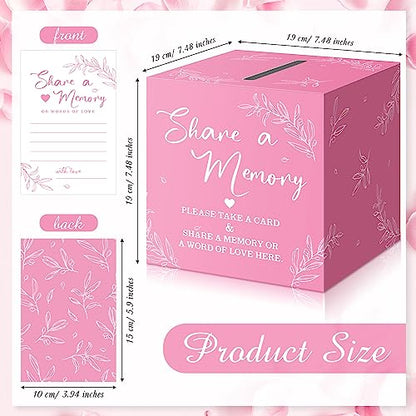 Pajean 50 Share a Memory Cards and Box, Pink, Trendy - color: Pink, style: Trendy
