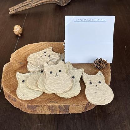 10pcs Cat Memorial Gifts for Loss of Cat Plantable Paper Forget-me-not Seed | Eco-Friendly Sympathy Cards for Cat Lovers, Pet Loss Gifts with Cat Theme, Cat Birthday Gift for Gardening Enthusiasts