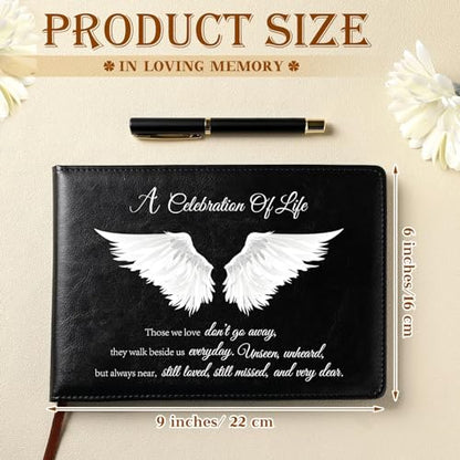 Yingzhao Memorial Funeral Guest Book with Pen 144 Pages Cardinal Funeral Guest Sign in Book for Memorial Service Celebration of Life Party Supplies in Loving Memory(Classic Style) - style: Classic Style