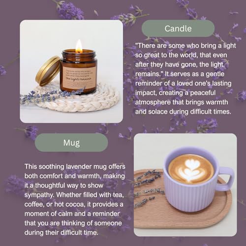 Felinlova Sympathy Gift for Loss of Loved One, Condolences Gift for Loss | Bereavement Gifts Bereavement Comfort Gifts Condolence Care Package with Shawl, Candle, Mug & Comfort Items