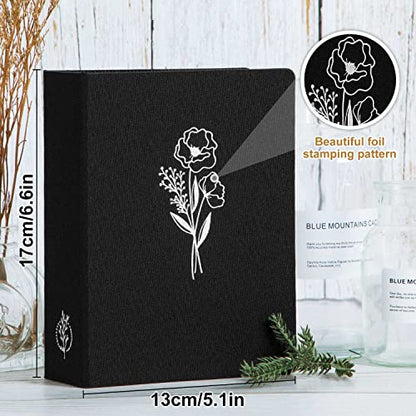 Lanpn Photo Album 4x6 50 Pictures 2 Packs, Small Mini Capacity Linen Photo Book Sets, Each Pack Holds 100 Top Loader Vertical Only Picture for Kids Boy Girls Black - color: Black, size: 50 Pockets/2PK