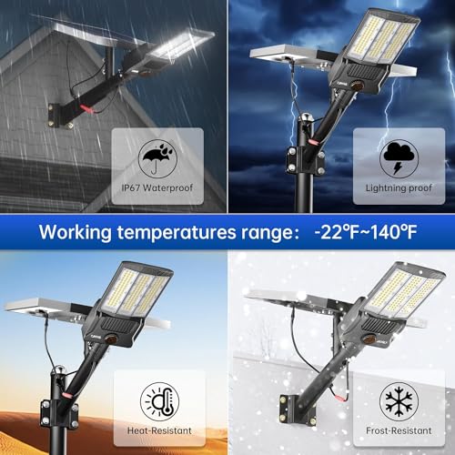 JAYNLT Y-9800W Solar Street Lights Outdoor, Commercial Parking Lot Lights - size: 3X-Large