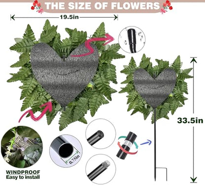 Cemetery Wreaths for Grave Decoration, Headstone Wreath with Gravestone Flower