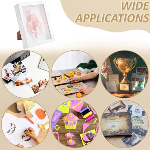 8 Pack 6x8 Inch Shadow Box Picture Frame, 3D Frames Shadow Box | Shadow Box Frame Bulk Wood Shadow Boxes Display Cases for Wedding Memories Crafts Awards Medals Tickets Photos, White - color: White