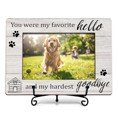 YSTEP Dog Memorial Picture Frame, Pet Loss Gift, Memorial Sympathy & Bereavement Gifts for Loss of Dogs, Pet Memorial Frame, Dog Wooden Photo Frames 4x6 In -G05 - style: Style 5