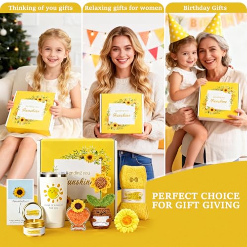 Gift Baskets for Women, Unique Birthday Gifts for Women,Get Well Soon Gifts Basket After Surgery,Sympathy Self Care Package Set Birthday Present Inspirational Gifts for Mom Wife Sister Friend