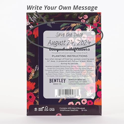 All You Need is Love Bouquet 25 Wildflower Packets for Planting, Perfect Valentines Gift, Garden Seeds to Grow Live Plants, Flowers - Bentley Seed Co. - style: All You Need Is Love