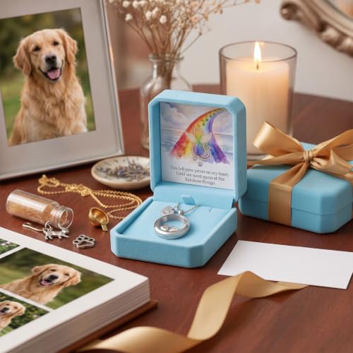 Cat Fur Keepsake Necklace, Transparent Glass Memorial Pendant for Fur Hair Ashes, Pet Urn Necklace with Paw Charm, Pet Loss Jewelry Gift (Glass Circle - Cat) - color: Cat Memorial Locket