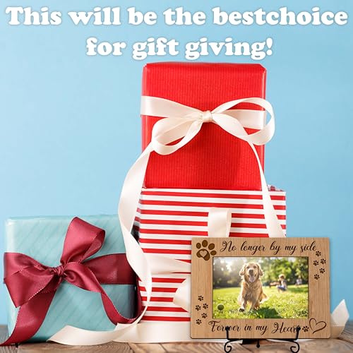 YSTEP Dog Memorial Picture Frame, Pet Loss Gift, Memorial Sympathy & Bereavement Gifts for Loss of Dogs, Pet Memorial Frame, Dog Wooden Photo Frames 4x6 In -G03 - style: Style 3