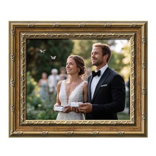 11x14 Vintage Ornate Picture Frame for Art Prints Posters,Gold - color: Gold, size: 11x14"