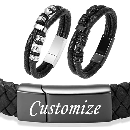 Minicremation Cremation Jewelry Urn Bracelet for Ashes Braided Leather Memorial Urn Bangle Ashes Holder for Men Women Keepsake Jewelry - color: Customize