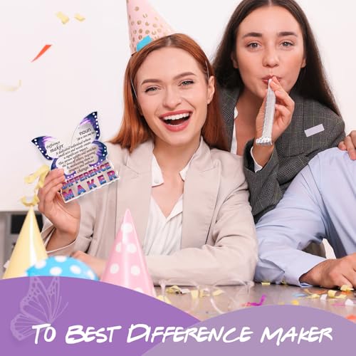 Thank You Gifts for Mentor Teacher Coach Boss Lady, Boss Gifts for Women, Difference Maker Gifts for Women Coworker Staff Employee Bosses Day, Appreciation Motivational Decorative Signs Plaques - style: Difference Maker
