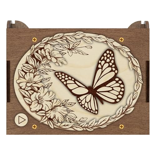 Butterfly Custom Song MP3 Music Box, Personalize with Photo Print & Text, Plays Any Song