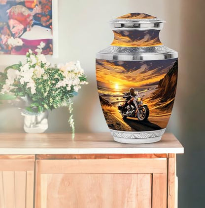 Motorcycle Urn for Ashes Adult Male 10" Large Urn for Ashes, Funeral Gift - size: TAS-10 Inch, 1 Pc