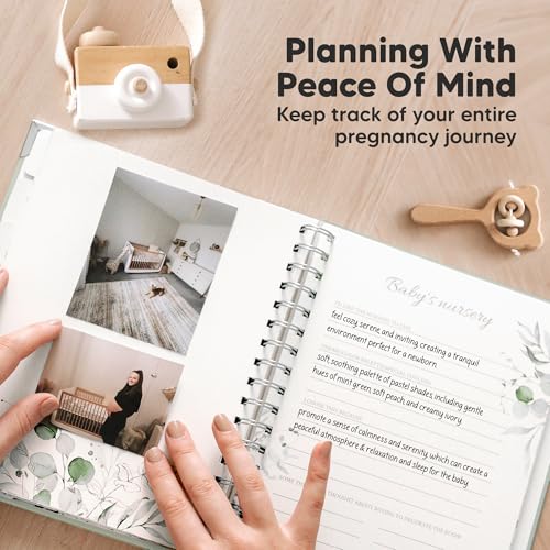 Pregnancy Journal for First Time Moms Gifts - 90 Pages Hardcover (Sage) - color: Sage
