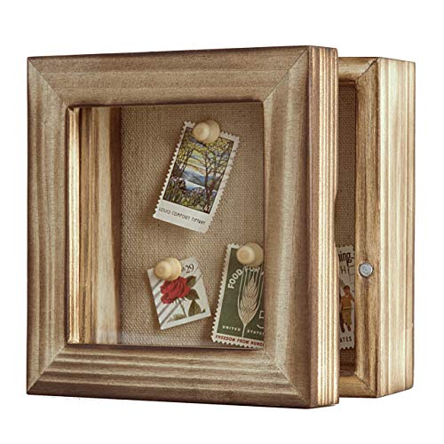 Freezing point Shadow Box Frame 5x5 Shadow Box Display Case Cabinet Picture Frame with Linen Back Memorabilia Awards Bouquet Photos Baby Memory Box for Keepsakes Small Mini Paw Print Box Pin - color: Carbonized, size: 5×5