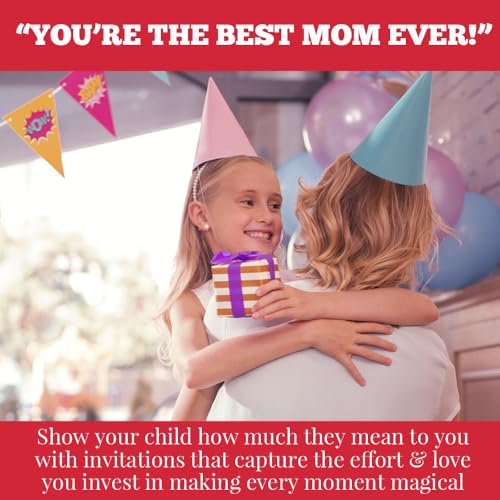 Amanda Creation Colorful Rainbow Crayons themed Birthday Party Fill in Invitations, set of twenty, includes envelopes - style: Rainbow Crayons