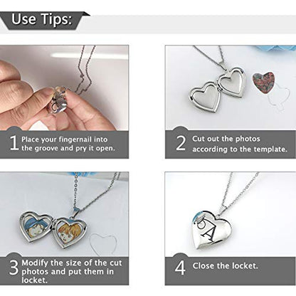 MUERDOU Butterfly Locket Necklace that Holds Pictures Initial Alphabet Letter Heart Shaped Photo Memory Locket Pendant Necklace - style: AA