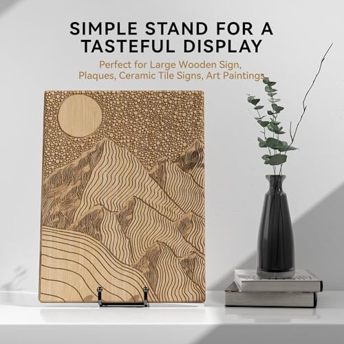 IPAME 12 Inch Large Plate Stands for Display - Metal Picture Frame Easel Stands for Plates, Books, Platters, Plaques, Decor (2 Pack) - size: 12 Inch