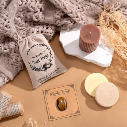 Get Well Soon Gift Baskets for Women, Earth Tone Self Care Package Box After Surgery Thinking of You Feel Better Gifts, Sympathy Gift Basket for Loss of Loved One, Inspirational Gifts for Sick Friends