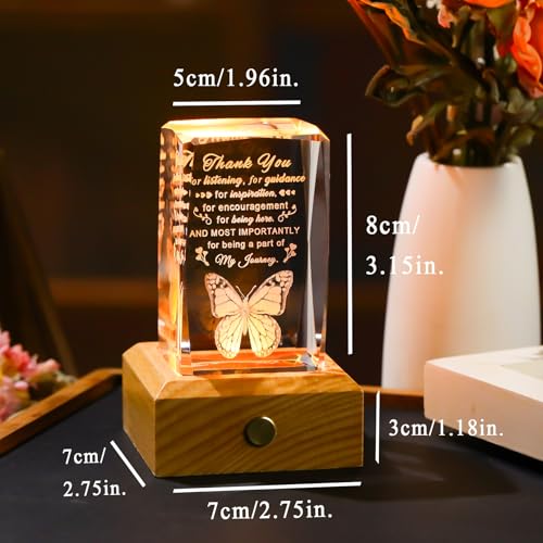 Ornalrist Thank You Gifts for Women Men with Colorful Wood Base - color: Thank You Gifts
