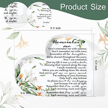 Yookeer Sympathy Gift Acrylic Heart Shape Memorial Bereavement Gifts for Loss of Loved One Red Cardinal Remembrance Condolence Funeral Grief Keepsake for Mom Dad Grandma Friend(Delicate Style) - style: Delicate Style