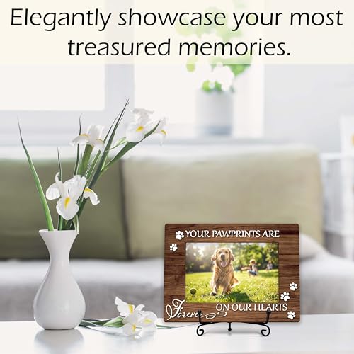YSTEP Dog Memorial Picture Frame, Pet Loss Gift, Memorial Sympathy & Bereavement Gifts for Loss of Dogs, Pet Memorial Frame, Dog Wooden Photo Frames 4x6 In -G02 - style: Style 2