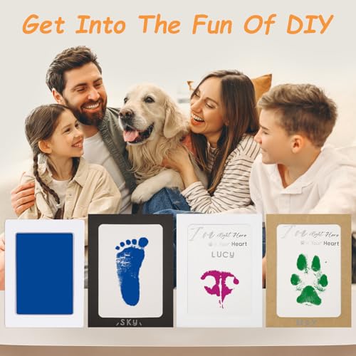 DeerZone Inkless Paw Print Kit,Dog Paw Print Kit,Dog Nose Print Kit - color: Colors, size: Medium-Large 4 Pack