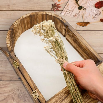 10 x16 Shadow Box Frame, Sturdy Rustic Memory Display Case with Linen Back and Drawer, Picture Frame Wedding Bouquet Memorabilia Medals Photos - size: 10*16 Inch