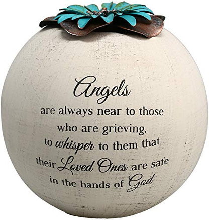 Pavilion Gift Company 19094 Angels are Near Candle Holder, 5-Inch, Terra Cotta