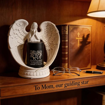 Small Keepsake Urns for Ashes - Small Keepsake Urn with Angel Wings, Pet & Human Ashes Container, Memorial Statue Gift for Mom/Grandma/Women/Dad/Grandpa (Mother-Tree of Life and Butterfly) - color: Mother-tree of Life and Butterfly