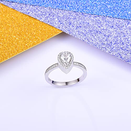 925 Sterling Silver Teardrop Cremation Urn Ring for Ashes Memorial Jewelry | Keepsake Ring Holds Loved Ones Ashes, Sympathy Remembrance Gift for Loss of Loved One, Bereavement Jewelry - color: White
