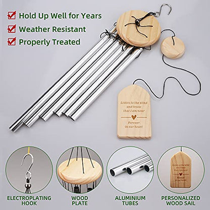 Gtizry Memorial Wind Chimes, Sympathy Wind Chimes for Loss of Loved One, 28.7 inches
