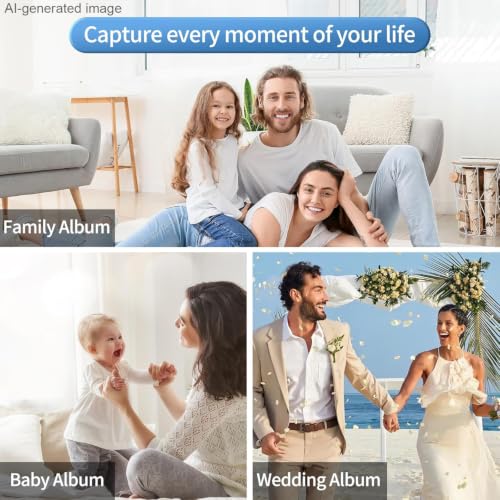 Inspirational Leather Photo Album - Magnetic Self-Stick Family Memory Book | DIY Scrapbook Holds 3x5, 4x6, 5x7, 6x8 Pictures, Motivational Scrapbook Journal for Couples, Graduation & Life Journey Gifts - color: black-always remember