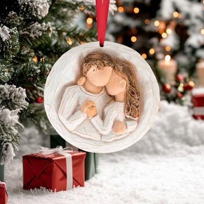 3D Christmas Ornament 2026 Wedding Gifts for Couple - Romantic Our First Christmas Married Engaged Ornament Bridal Shower Gift - Just Married Ornaments for Xmas Tree, Mr and Mrs Gifts for Newlyweds - style: Couple