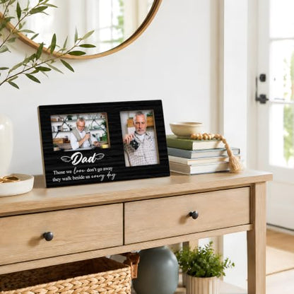 Dad Memorial Double Picture Frame 4x6, Memorial Two Photo Frame - color: color-7