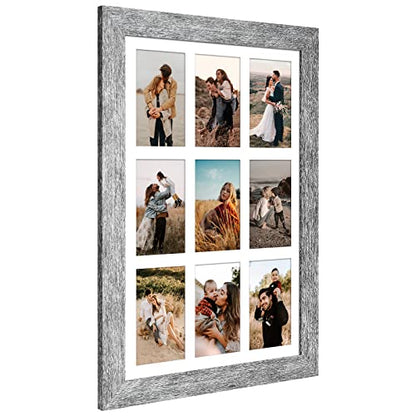 13.5x19.5 Collage Frame, 9 Open 4x6 Photo Frame Collage for Wall - color: Grey, size: 13.5x19.5 - (9 open4x6）