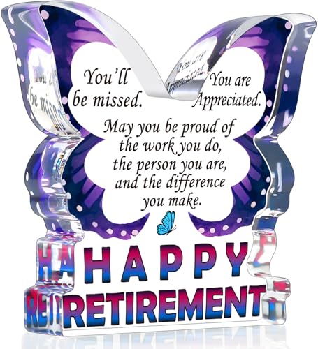 Retirement Gifts for Women 2026, Retired Gifts for Friends Boss Nurse Teachers Retirees Colleagues, Farewell Gift Going Away Gift for Coworkers, Happy Retirement Decorative Signs Plaques - style: Happy Retirement
