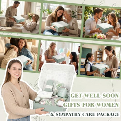 Get Well Soon Gifts for Women Care Package After Surgery Recovery Self Care | Get Well Gift Basket for Women Relaxing Comfort Birthday Gifts Feel Better for Mom Friend Teacher Coworker