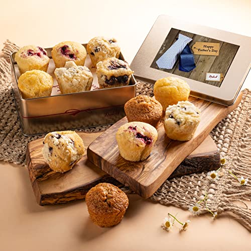 Dulcet Gift Baskets Old Fashioned Muffins Assortment with Delectable Flavors- Blueberry, Cranberry, Corn, & Banana Nut Great Gift for Holidays, Birthdays, Sympathy, Get Well, Family & Office Gatherings for Men, Women, Corporate Clients & Coworkers (Father