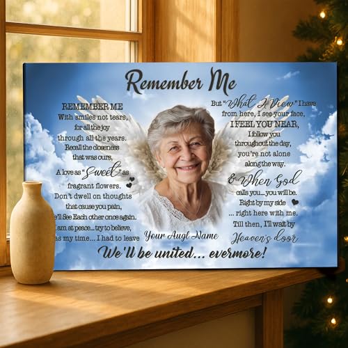 KiKiLuna Personalized Memorial Photo Canvas Wall Art - color: Design 10