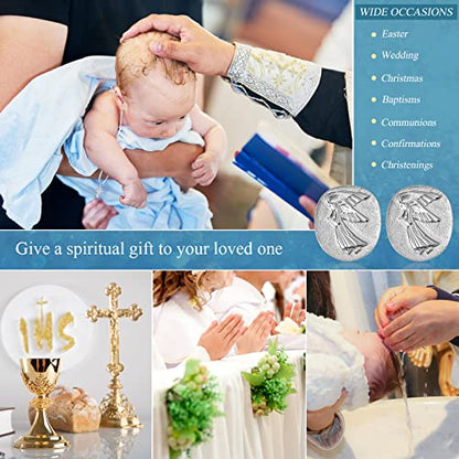 Sureio 10 Sets Memorial Angel Sign Coins Funeral Pocket Token Peace Dove Poem Lucky Prayer Cards Angel Coin Funeral Favors for Guests Celebration of Life Favors (Memorial Angel Theme,30 Pieces)