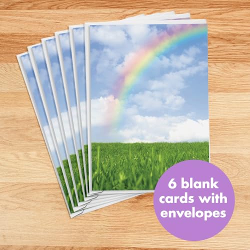 Designer Greetings For Your Words, Blank Cards 6 Pack - color: Glittery Rainbow