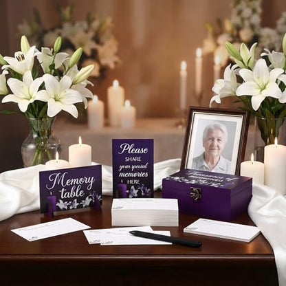Gilprop 112 Pcs Share a Memory Cards for Celebration of Life, Lily - style: Lily