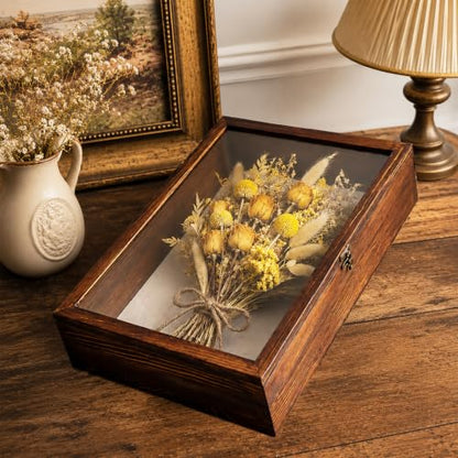 Muzilife 12x16 Rustic Shadow Box Pine Wood Picture Frame, 3.94 Deep, Brown - color: Brown, size: 12"x16"