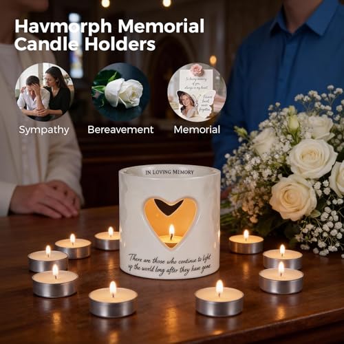 Ceramic Bereavement Votive Candle Holders Gifts (with 10 Tealight Candles) - color: Jtaxtc-01