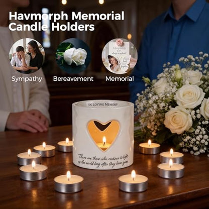 Ceramic Bereavement Votive Candle Holders Gifts (with 10 Tealight Candles) - color: Jtaxtc-01