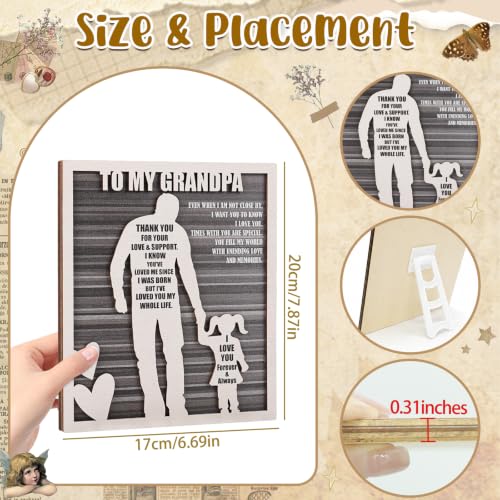 Rustic Grandpa and Granddaughter Sign - Gifts for Grandpa from Granddaughter Ideal for Father's Day, Birthdays, Grandparents Day, Christmas - style: Grandpa & Granddaughter