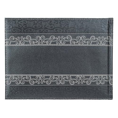 Christian Art Gifts in Loving Memory Guest Book - Grey Padded Faux Leather w/Debossed Cover Design - Condolence Book, Funeral Guest Book, Memorial Sign-in Book for Funerals & Memorial Services